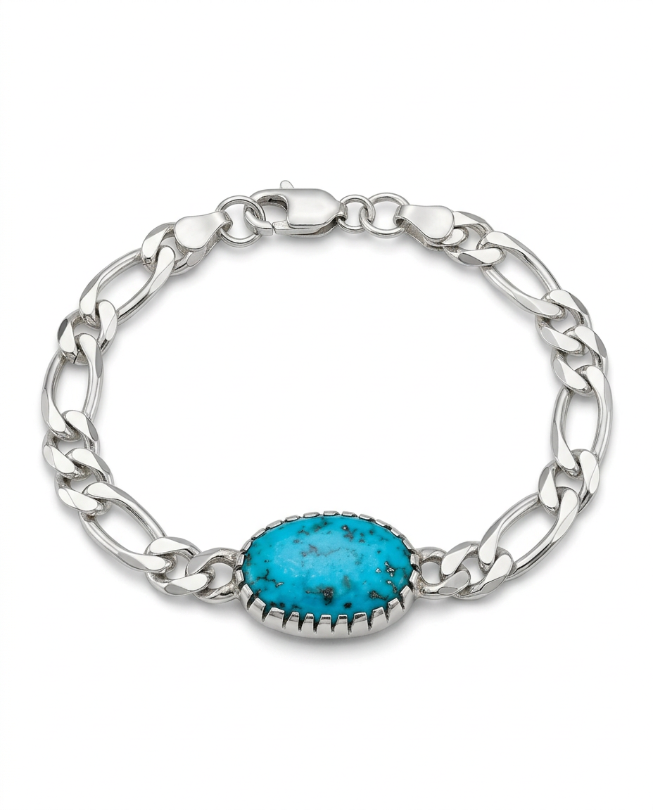 Blue Stone Chain Bracelet